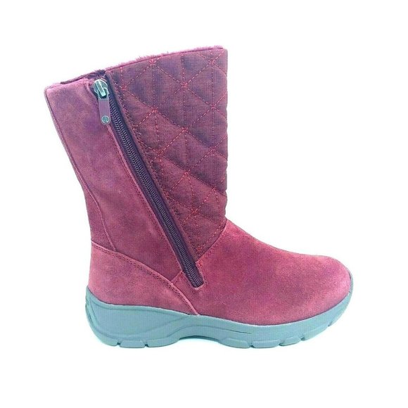 Lands End Womens‎ 489293 Suede Quilted Boots 6.5D - Picture 1 of 11